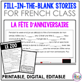 French fill-in-the-blank stories | FSL Mad-Libs style writ