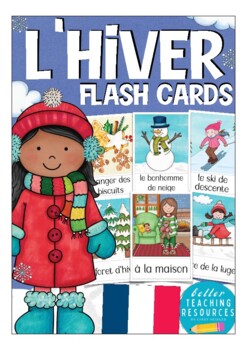 Preview of French flash cards L´HIVER (winter) - cartes d'images Français