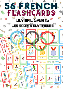 Preview of French flash cards- Olympic sports