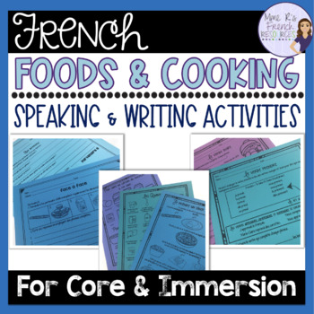 Preview of French food vocabulary unit ACTIVITÉS POUR LA NOURRITURE