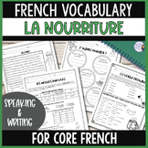 French food unit speaking and writing ACTIVITÉS POUR LA NO