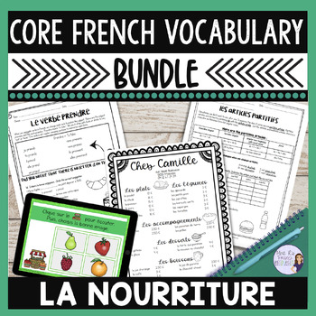 Preview of French food vocabulary speaking & writing unit for core French: LA NOURRITURE