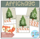 French forest fox numbers 0 to 10 posters/ Affiches des no