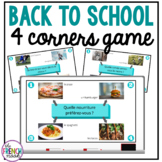 French four corners classroom ice breaker game | jeu pour 