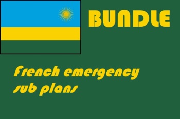 Preview of French français emergency sub plans bundle