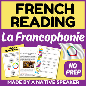 Preview of French Reading Activity and Lesson on LA FRANCOPHONIE | Lecture et Questions