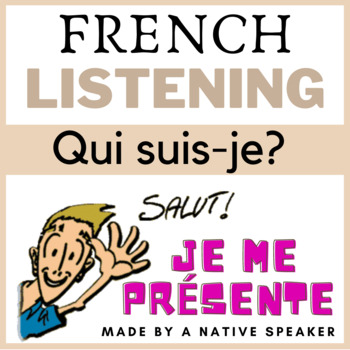 Preview of French LISTENING activity JE ME PRESENTE with Questions - Video Introduction