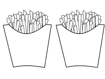 French fries coloring template by Steven's Social Studies | TPT