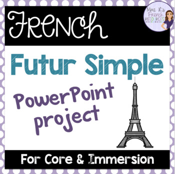 Preview of French future tense PowerPoint™️ project LE FUTUR SIMPLE