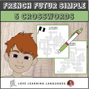 Preview of French Futur Simple Crossword Puzzles - Le Futur Simple - Mots Croisés