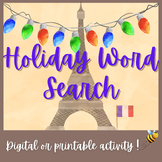 French holiday word search (no-prep digital or printable r