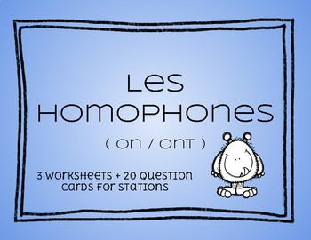 french homophones francais on ont by mme beliveau tpt