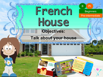 Preview of French house, ma maison ppt for beginners