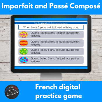 Preview of French imparfait and passé composé review game