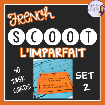 Preview of French imparfait task cards and Scoot game, set 2