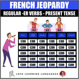 Regular French Verbs Ending in -ER:  French Jeopardy Game