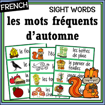 Preview of French l'automne/Autumn–les mots fréquents/sight words/word wall/posters