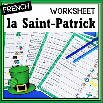 Preview of French la Saint-Patrick/St. Patrick’s Day – word scramble - vocabulary builder
