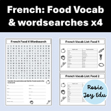 French language: food vocab & word searches x 4 with vocab lists.