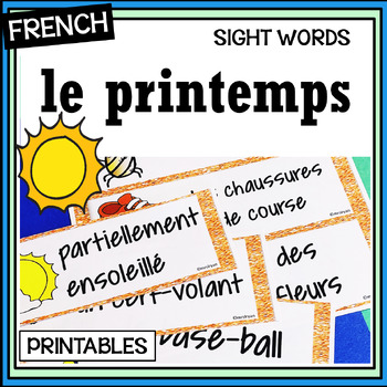 Preview of French le printemps/Spring-mots fréquents/sight words & posters