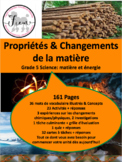 French: "les propriétés et changements de la matière", Gra