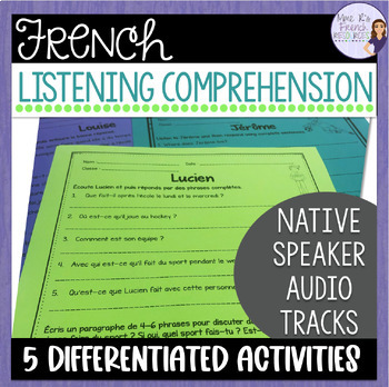 Preview of French listening comprehension activities for Core French COMPRÉHENSION ORALE