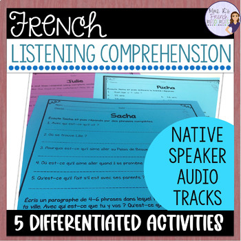 Preview of French listening comprehension activities for beginners COMPRÉHENSION ORALE