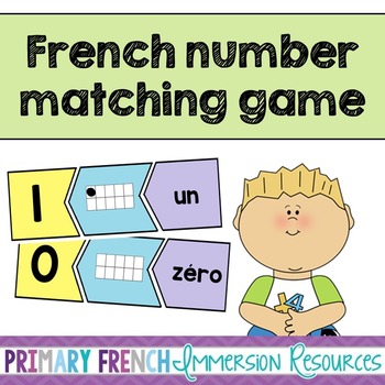 Preview of French number game - Matching numbers - Le jeu des chiffres