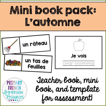 Preview of French mini book pack - L'automne