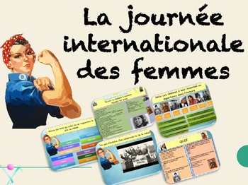 Preview of French Women History Month : interactive activities ready to use powerpoint