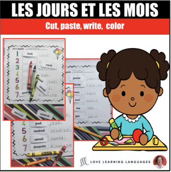 Primary French months and days cut and paste activity - Les jours et ...