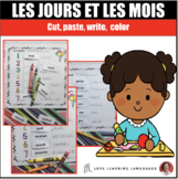 Primary French months and days cut and paste activity - Le