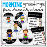French morning greetings | FSL classroom greetings choice 