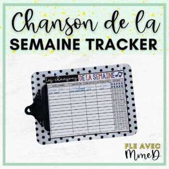 Preview of French music freebie - Chanson de la semaine