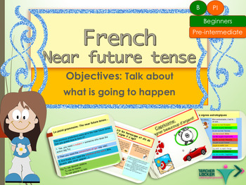 Preview of French near future tense, le futur proche PPT for beginners