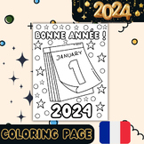 Happy new year 2024 French coloring pages / Bonne année - 