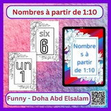 French number coloring book (Nombres à partir de 1:10)