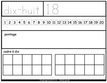 french numbers worksheets 1 20 teaching resources tpt