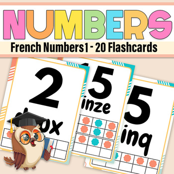 Preview of French numbers 1-20 | Les nombres 1-20| Affiches des nombres1 à 20