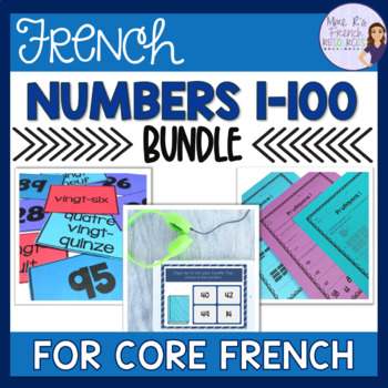 Preview of French numbers 1-100 bundle for core French: LES NOMBRES 1-100