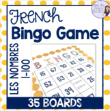 French bingo numbers 1-100 for core French & immersion JEU