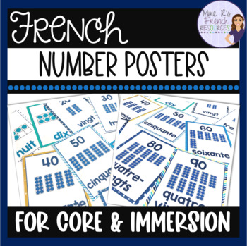 Preview of French numbers posters LES NOMBRES