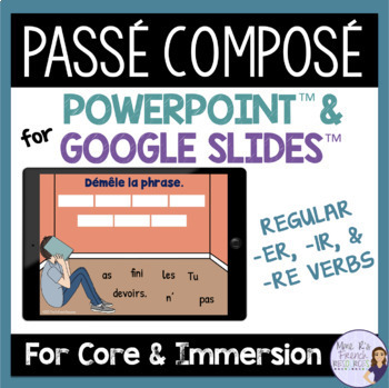 Preview of French passé composé for PowerPoint & Google Slides™️ DIGITAL RESOURCE