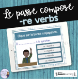 French passé composé -re verbs BOOM CARDS VERBES EN RE