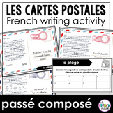 French passé composé post card writing activity | FSL worksheets