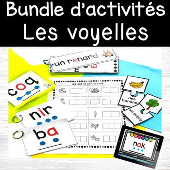 Preview of French phonics vowels - sons des lettres voyelles - decodable - print & digital