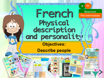 Preview of French physical and character description full lesson for beginners