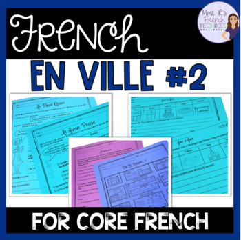 Preview of French city and places vocabulary unit EN VILLE #2