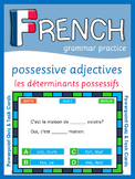 French possessive adjectives  task cards plus PowerPoint quiz