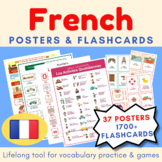 MEGA BUNDLE English French posters and flashcards
